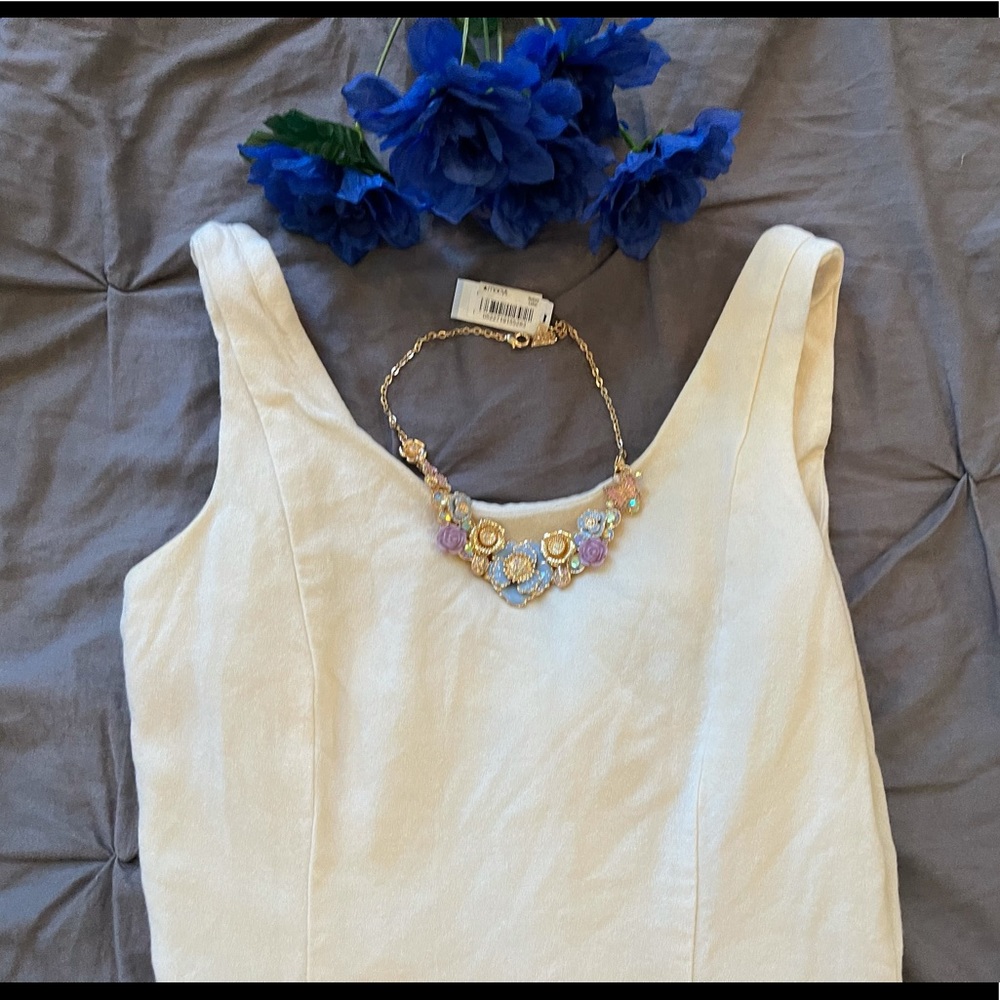 THE LIMITED Vintage cream colored summer dress size 2 - Picture 5 of 7
